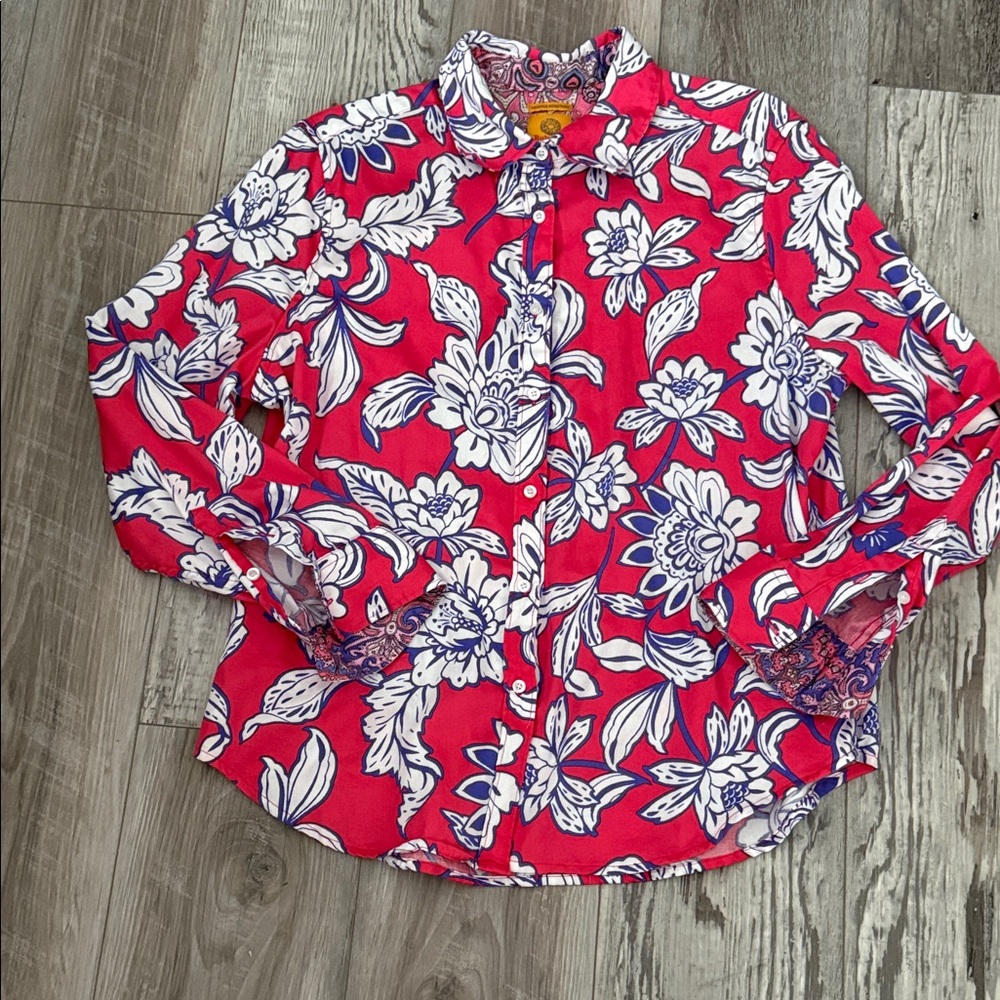 Beautiful flowered button down
